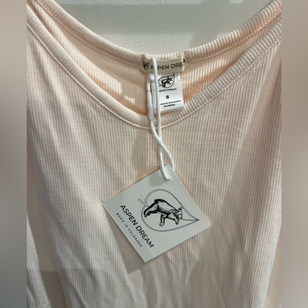 New with tags - Aspen Dream Bamboo Ribbed Cami with Shelf Bra